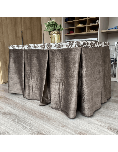 Ropa antimanchas aterciopelada tapete cosido Chocolate