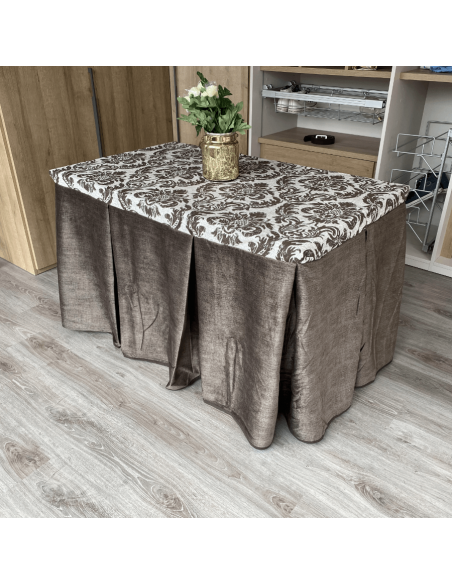 Ropa antimanchas aterciopelada tapete cosido Chocolate