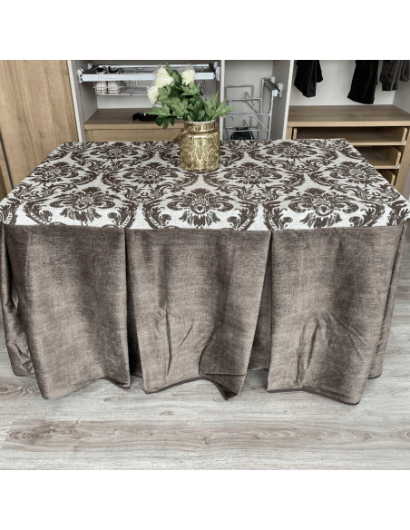 Ropa antimanchas aterciopelada tapete cosido Chocolate