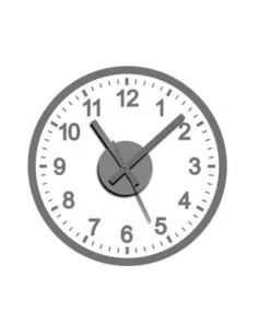 RELOJ PEGATINA COMPLETA PLATA