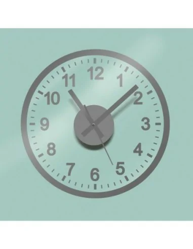 RELOJ PEGATINA COMPLETA PLATA