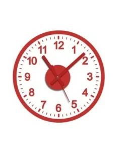 RELOJ PEGATINA COMPLETA ROJO