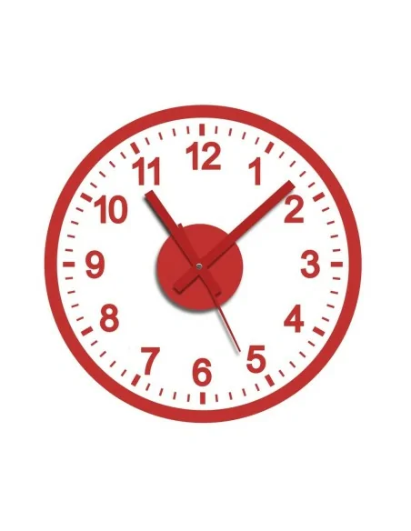 RELOJ PEGATINA COMPLETA ROJO