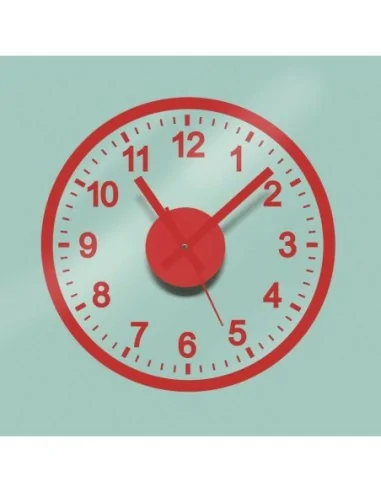 RELOJ PEGATINA COMPLETA ROJO