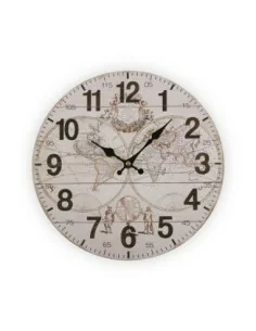 RELOJ MADERA WORLD 28CM