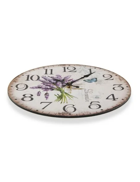 RELOJ DE PARED MADERA FLOWER 29CM