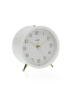 RELOJ DESPERTADOR METAL BLANCO