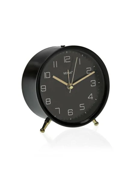 RELOJ DESPERTADOR METAL NEGRO