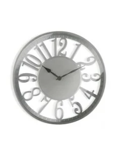 RELOJ COCINA PLATA 30 CM.