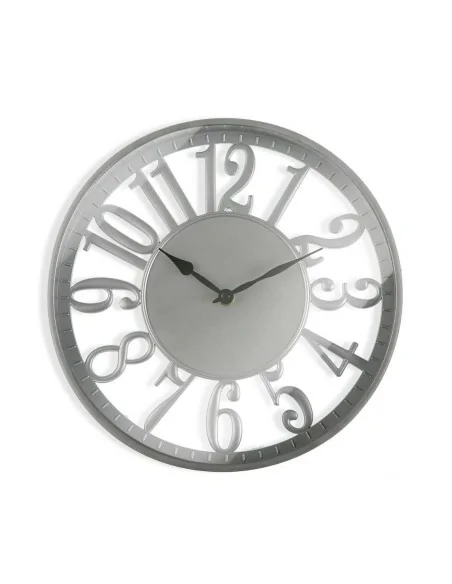 RELOJ COCINA PLATA 30 CM.