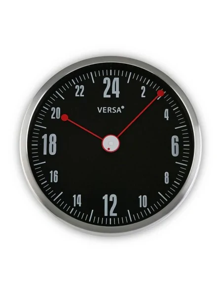RELOJ ALUMINIO 24H NEGRO 30CM