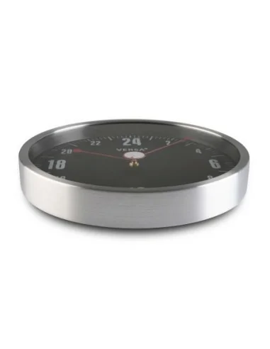 RELOJ ALUMINIO 24H NEGRO 30CM