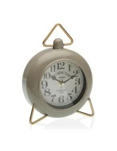 RELOJ SOBREMESA REDONDO GRIS