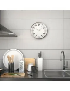 RELOJ DE PARED PLATEADO DIA 30 2