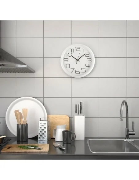 RELOJ COCINA BLANCO MODERN 30 CM.