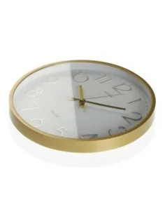RELOJ DE PARED BLANCO/DORADO 2