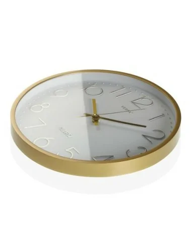 RELOJ DE PARED BLANCO/DORADO