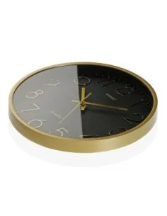 RELOJ DE PARED NEGRO/DORADO 2