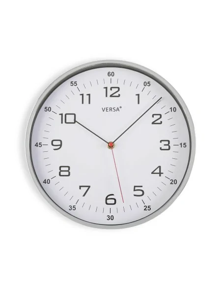 RELOJ COCINA PLATA 30,5CM