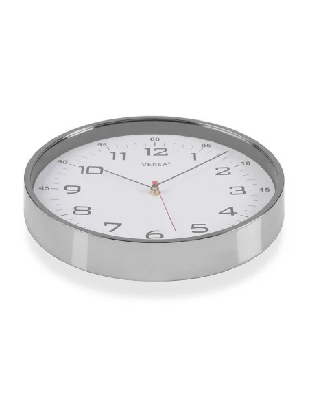 RELOJ COCINA PLATA 30,5CM