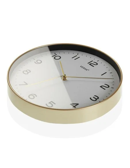 RELOJ BLANCO MARCO DORADO