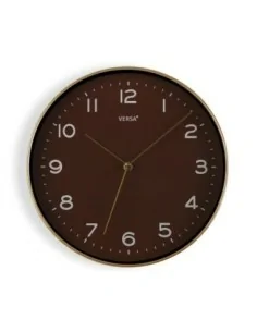 RELOJ MARRON MARCO DORADO