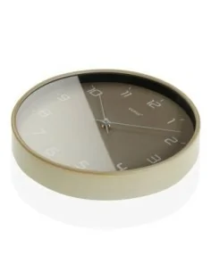 RELOJ GRIS ACABADO MADERA 2