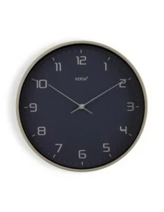 RELOJ AZUL ACABADO MADERA