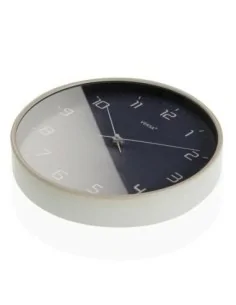 RELOJ AZUL ACABADO MADERA 2