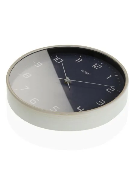 RELOJ AZUL ACABADO MADERA