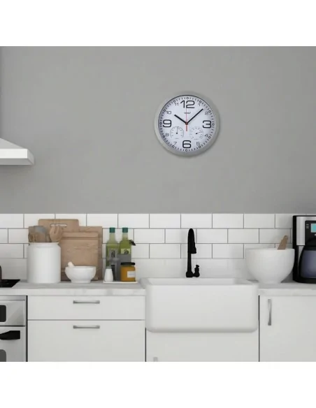 RELOJ BLANCO C/TERMOM- HIGROM.