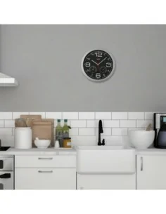 RELOJ NEGRO C/TERMOM- HIGROM. 2