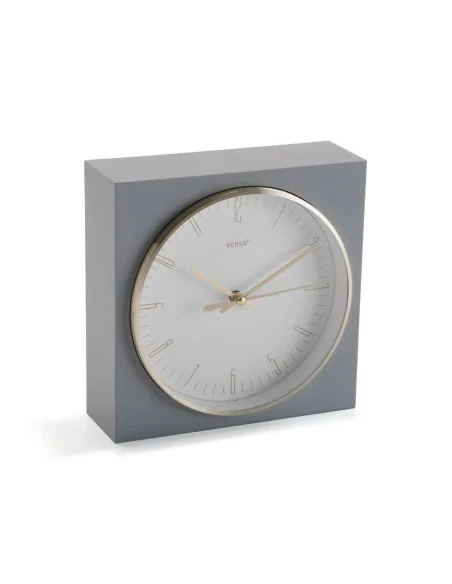 RELOJ SOBREMESA GRIS DISEÑO CLASICO