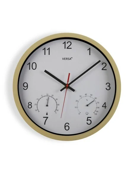 RELOJ BLANCO CON HIGROMETRO