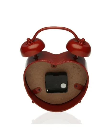 RELOJ MESA CORAZON ROJO