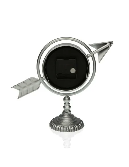 RELOJ MESA FLECHA PLATA