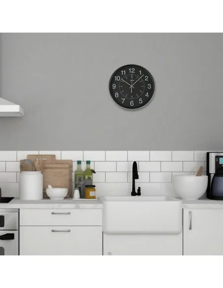 RELOJ COCINA NEGRO 37,8 CM