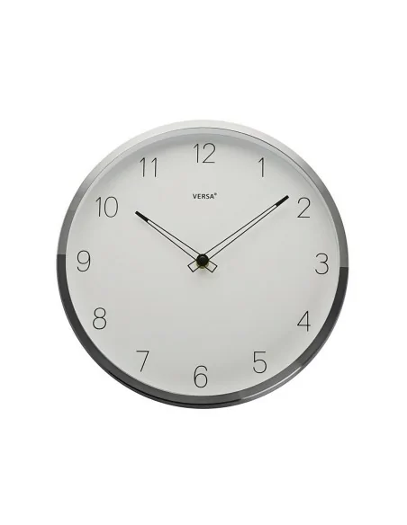 RELOJ COCINA GRIS+PLATA 30 CM