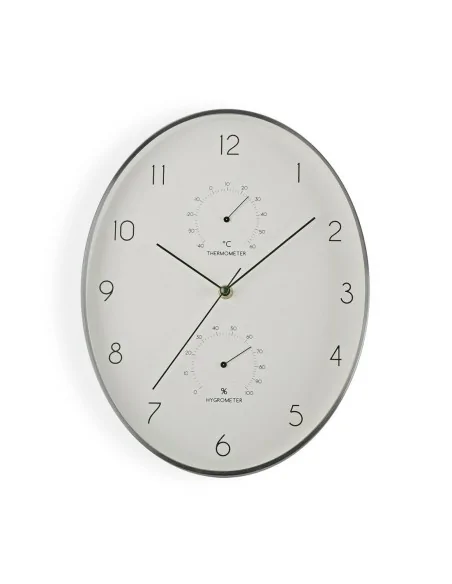 RELOJ COCINA OVALADO PLATA