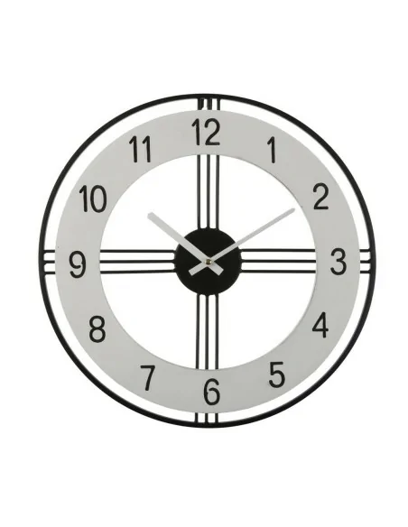 RELOJ PARED BLANCO Y NEGRO
