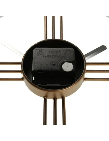 RELOJ PARED BLANCO Y DORADO