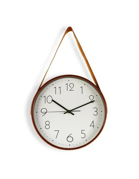 RELOJ DE PARED CORREA CUERO