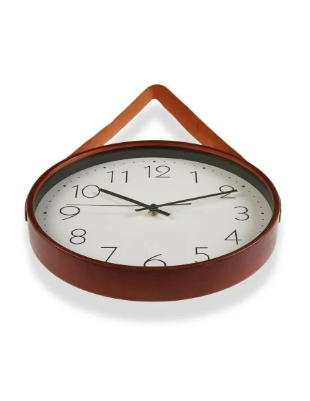 RELOJ DE PARED CORREA CUERO