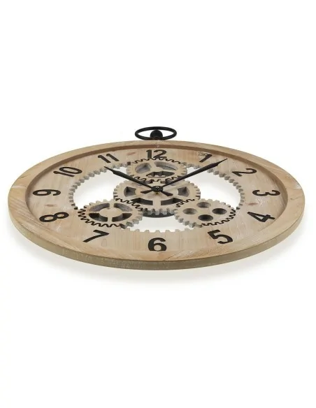 RELOJ PARED MADERA Y METAL 60