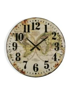 RELOJ PARED MAP WORLD 80CM