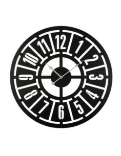 RELOJ PARED METAL NEGRO