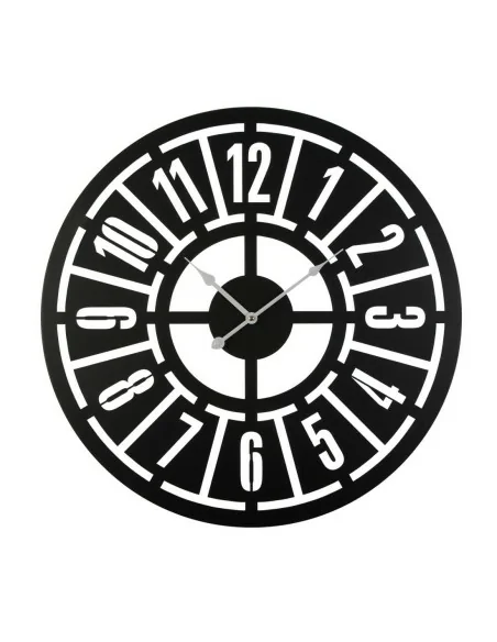 RELOJ PARED METAL NEGRO