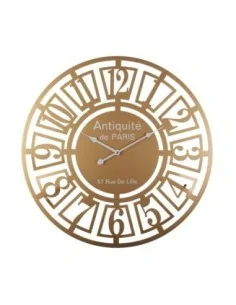 RELOJ PARED METAL DORADO