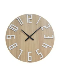 RELOJ PARED MADERA WOOD 60 CM