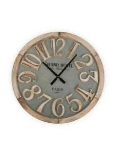RELOJ PARED MADERA 60 CM HOTEL